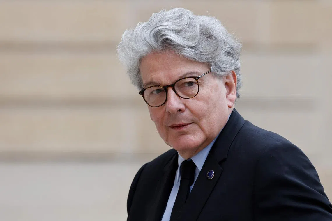 EU industry chief Thierry Breton also urged the EU to finalise details of proposed AI rules before the end of the year.