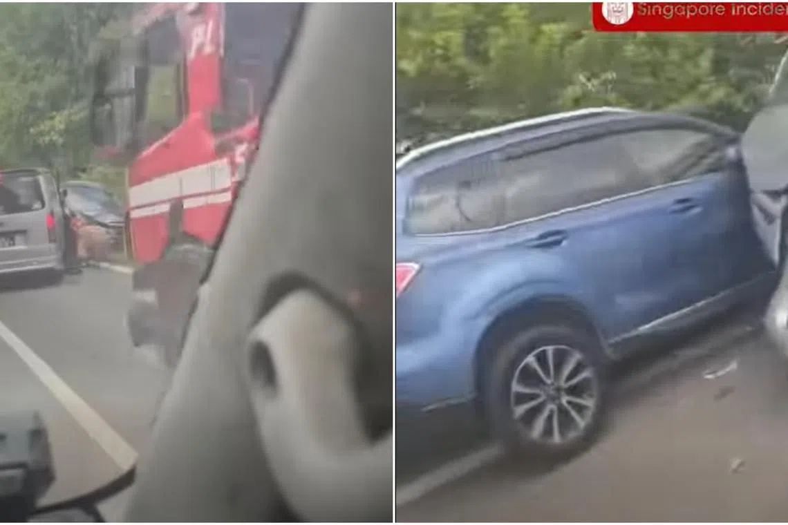 Two taken to hospital after accident in Lim Chu Kang leaves driver trapped in van