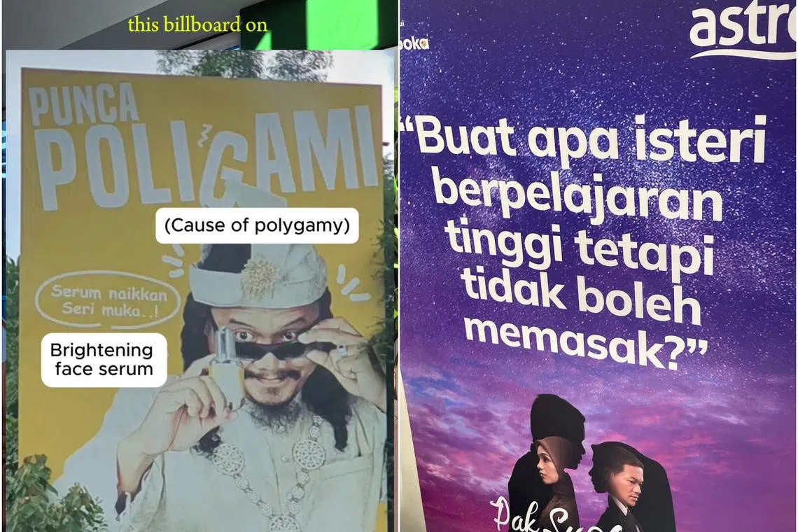 Examples of some advertisements and billboards in Malaysia with suggestive or sexist tones.