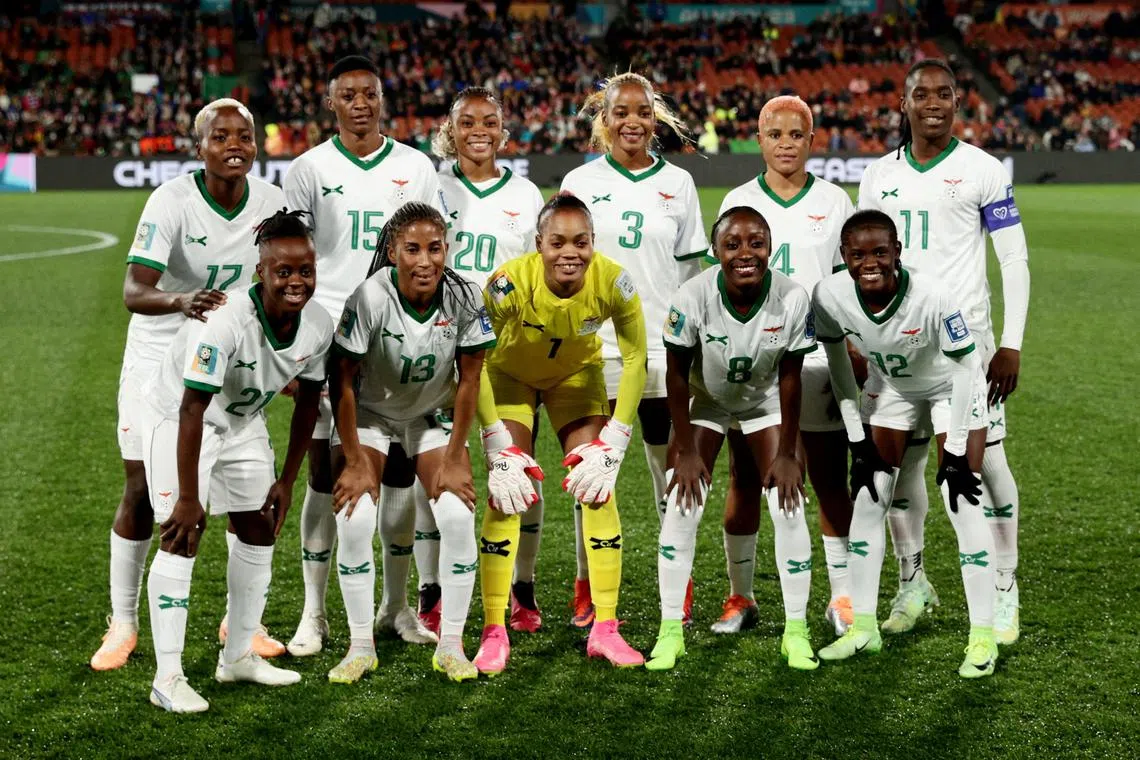 Soccer Football - FIFA Women’s World Cup Australia and New Zealand 2023 - Group C - Costa Rica v Zambia - Waikato Stadium, Hamilton, New Zealand - July 31, 2023 Zambia players pose for a team group photo before the match REUTERS/David Rowland/File Photo