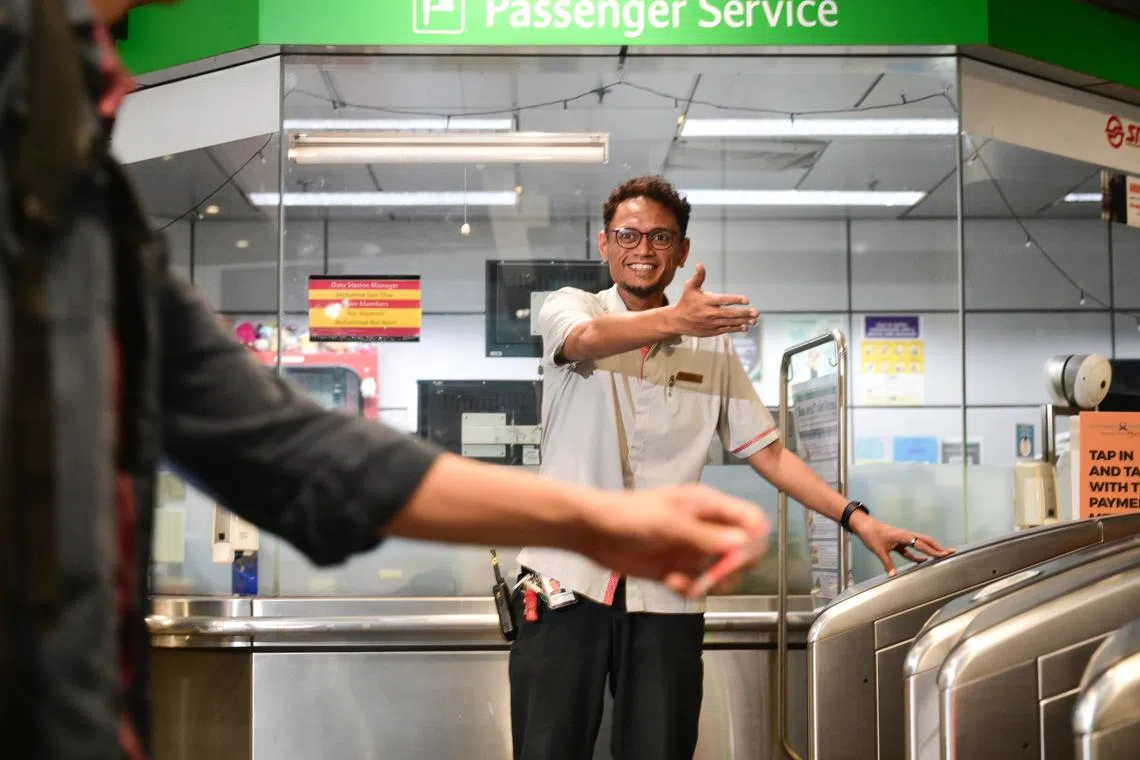 Mr Husri Hussein, an assistant station manager at Dover MRT station, assisted a special needs person from Dover to Redhill.
