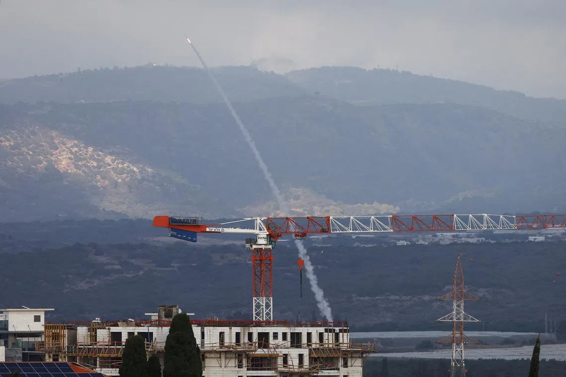 Israel's Iron Dome anti-missile system fire at the Israel's border with Lebanon in northern Israel, on Oct 19, 2023.