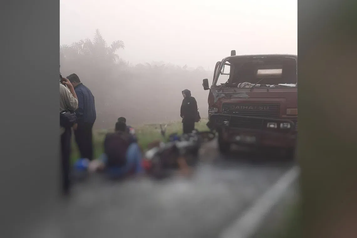 The accident happened about 200m from the siblings’ home while they were on their way back from school.