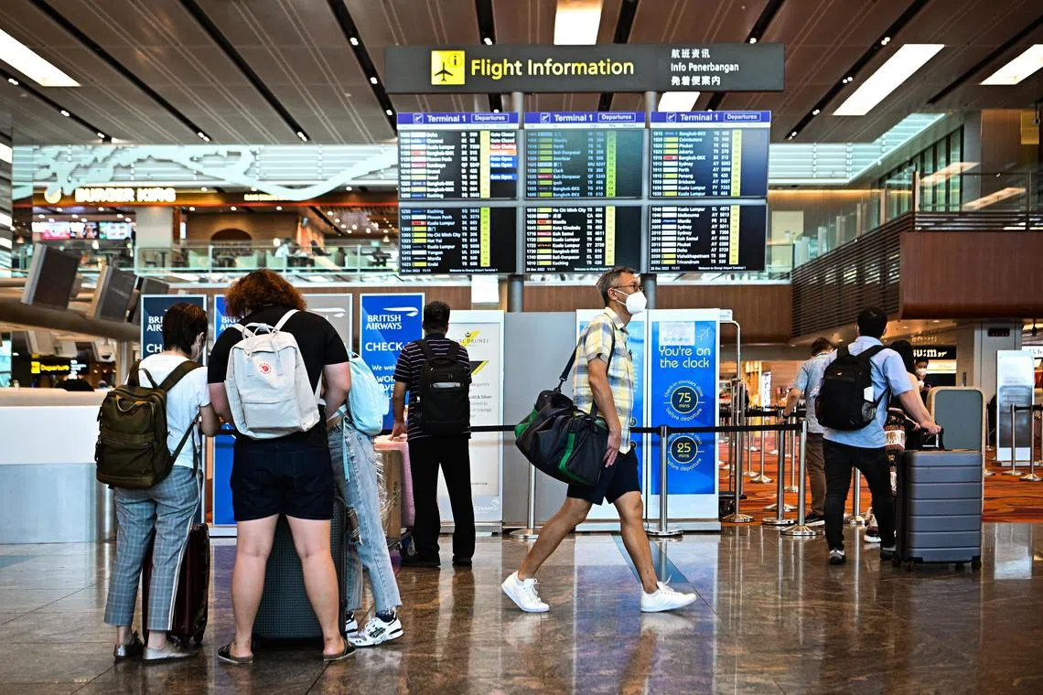 Weekly passenger numbers at Changi Airport reached 75 per cent of those pre-Covid-19, as at mid-December 2022.