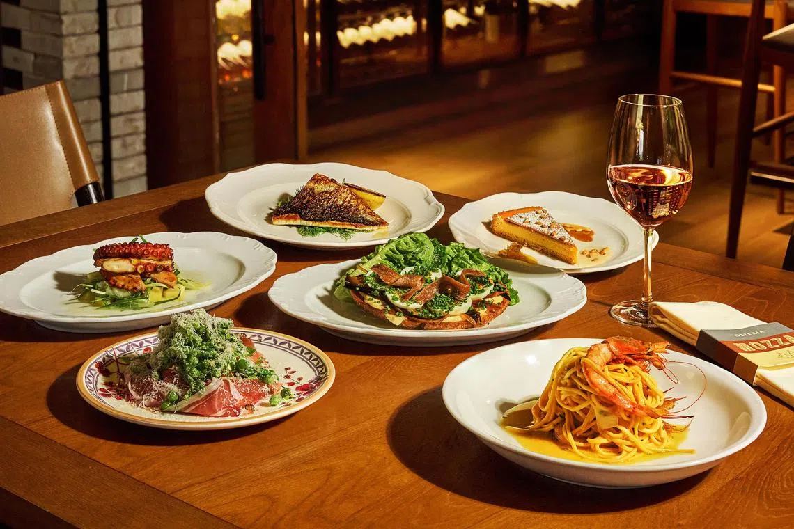 Chef Nancy's Signature Tasting Menu offerings at Osteria Mozza