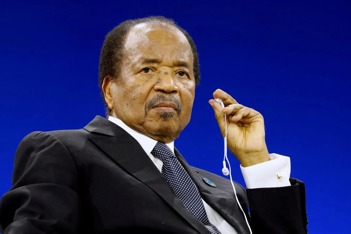 FILE PHOTO: Cameroon President Paul Biya attends the Paris Peace Forum, France, November 12, 2019.   REUTERS/Charles Platiau/File Photo