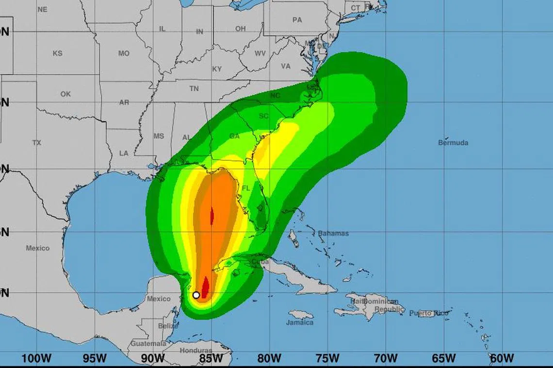 The storm is currently near the Yucatan Channel about 80 miles (130 km) east-northeast of Cozumel, Mexico.
