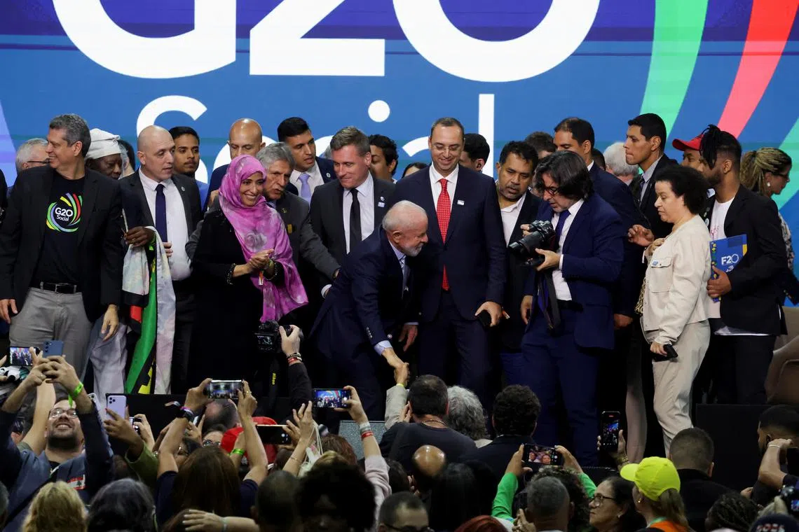 Closing ceremony of the G20 Social summit, Rio de Janeiro, November 16, 2024. REUTERS/Ricardo Moraes