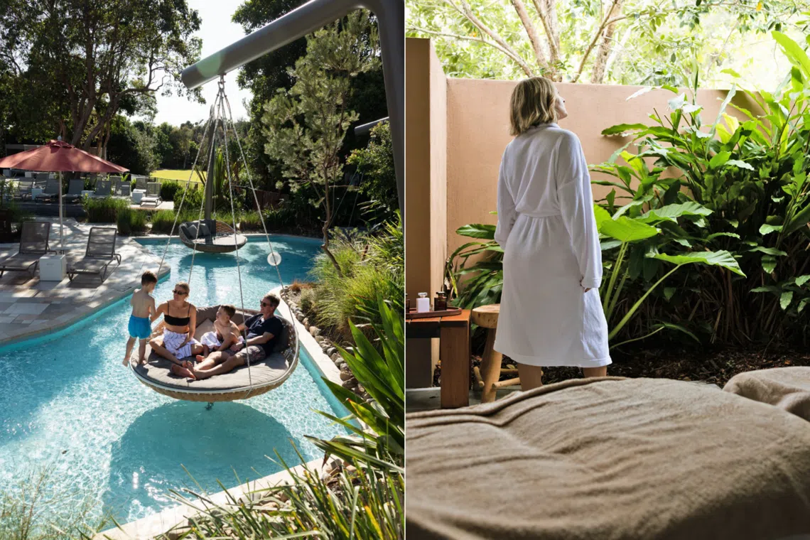 Elements of Byron, Byron Bay, infinity pool and botanical spa