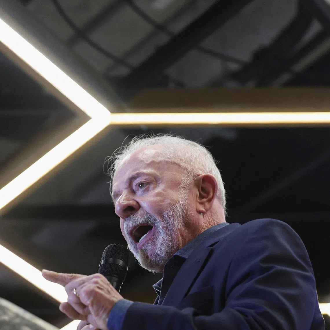 Brazil's President Luiz Inacio Lula da Silva speaks during a ceremony announcing deforestation data in the Amazon, in Brasilia, Brazil, June 11, 2026. REUTERS/Adriano Machado