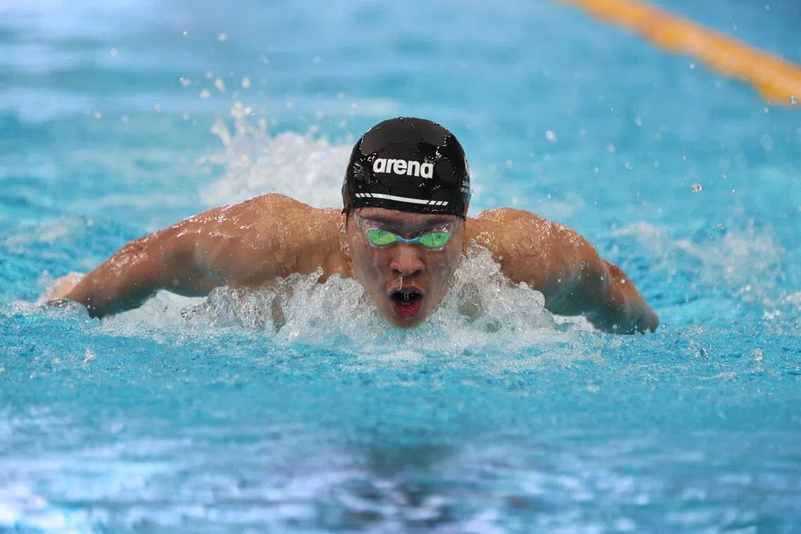 Brandon Yap set a national record in the men’s 200m butterfly heats on Aug 29 with 1:55.99 to surpass the previous mark set of 1:56.42 set by Ong Jung Yi in 2021.