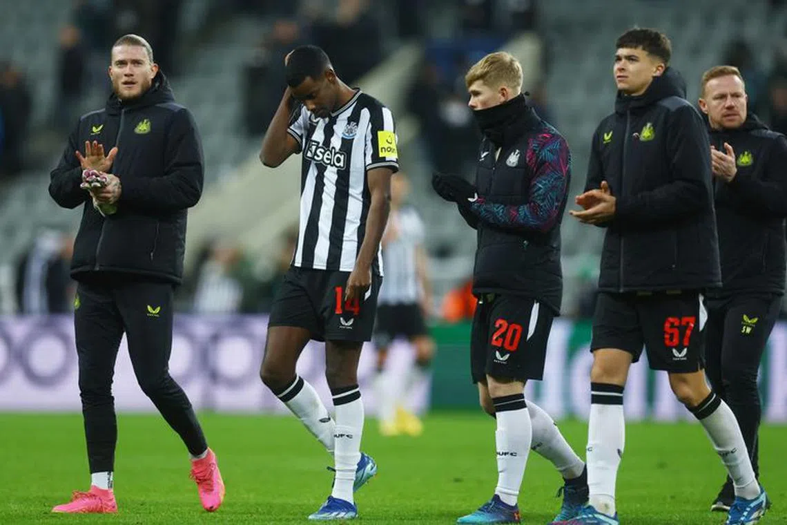 Soccer Football - Champions League - Group F - Newcastle United v AC Milan - St James' Park, Newcastle, Britain - December 13, 2023 Newcastle United's Alexander Isak looks dejected after the match Action Images via Reuters/Lee Smith