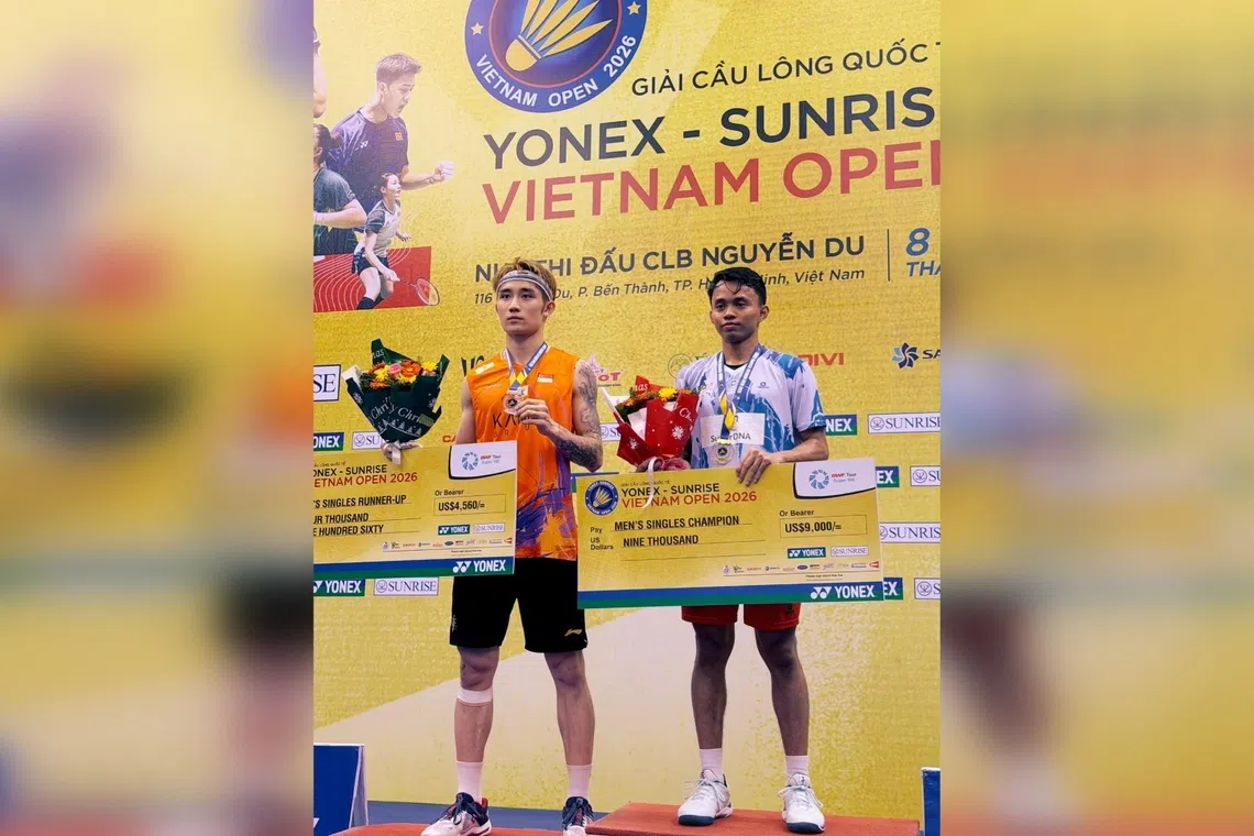 Two finals, two losses for Singapore's badminton players in Vietnam Open