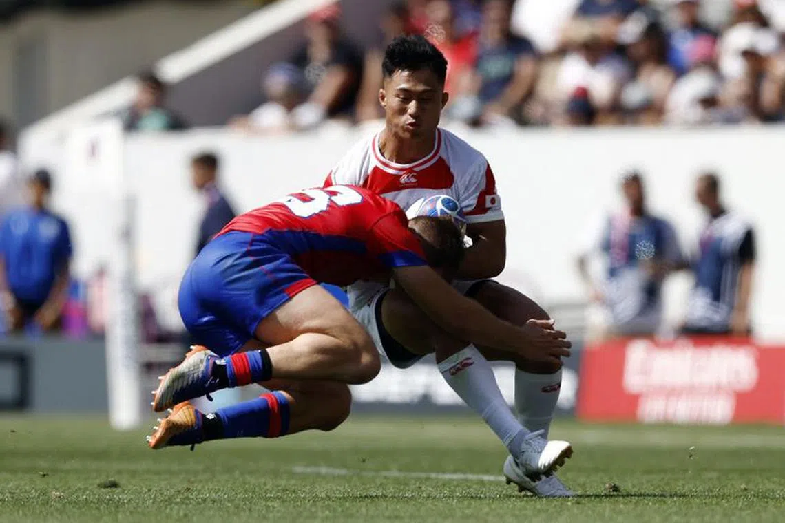 Rugby Union - Rugby World Cup 2023 - Pool D - Japan v Chile - Stadium Municipal de Toulouse, Toulouse, France - September 10, 2023 Japan's Tomoki Osada in action REUTERS/Gonzalo Fuentes/File photo