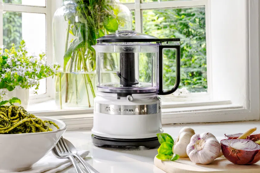 KitchenAid food processor in white