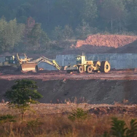 The under-construction Rare Earth Industrial Park seen in Anyuan county, Ganzhou, in eastern China's Jiangxi province.
