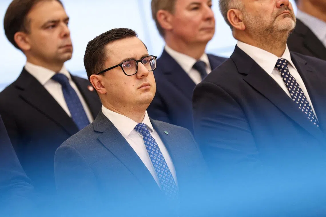 Newly appointed Polish Minister of Energy, Milosz Motyka attends a government reshuffle announcement in Warsaw, Poland, July 23, 2025. REUTERS/Kuba Stezycki