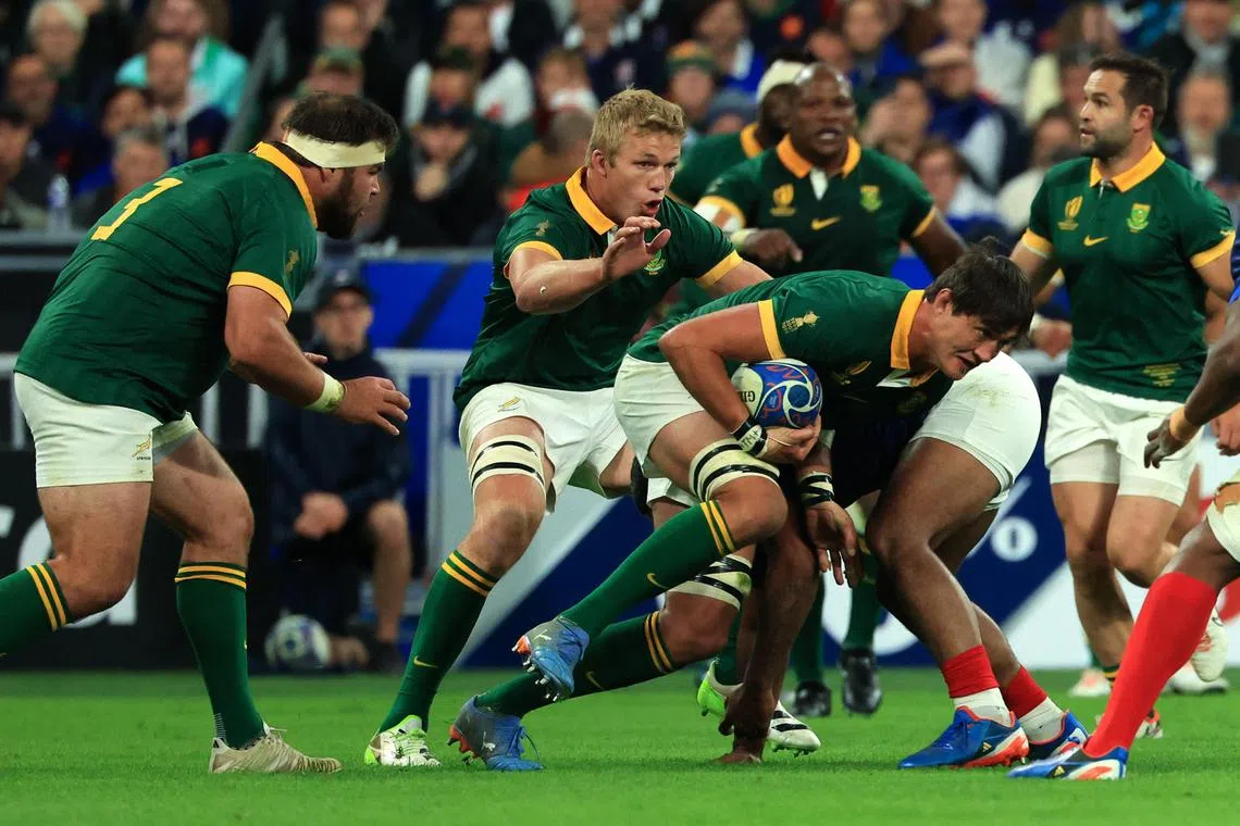 After beating hosts France in the quarter-finals, reigning Rugby World Cup champions South Africa will face England in the semi-finals.
