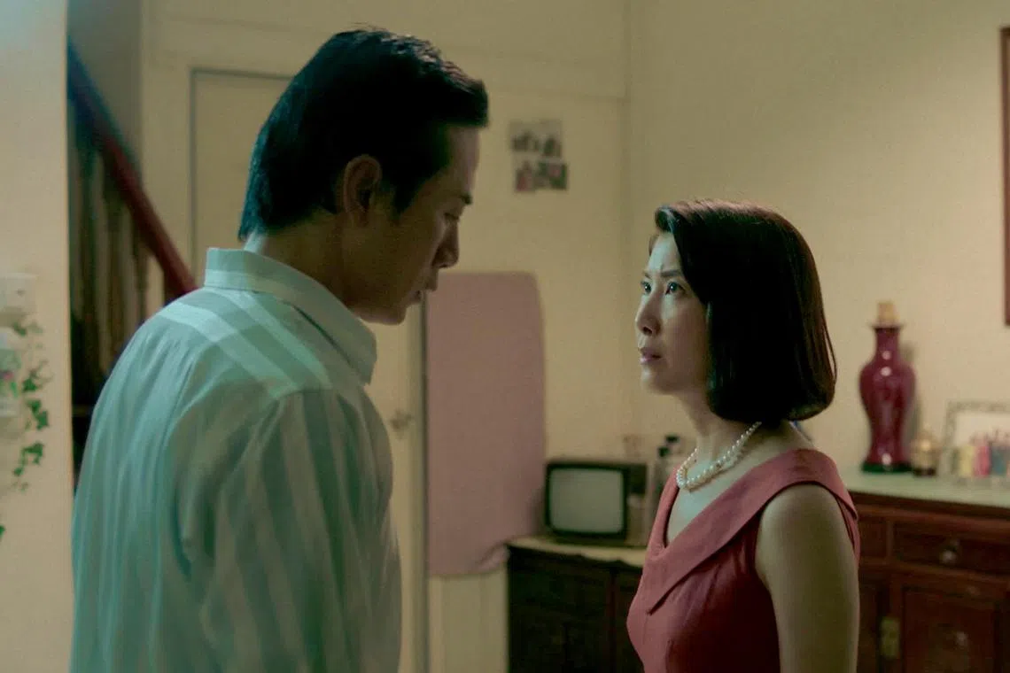 Qi Yuwu (left) and Jeanette Aw (right) in thriller Come Closer, their Channel 5 debut.
