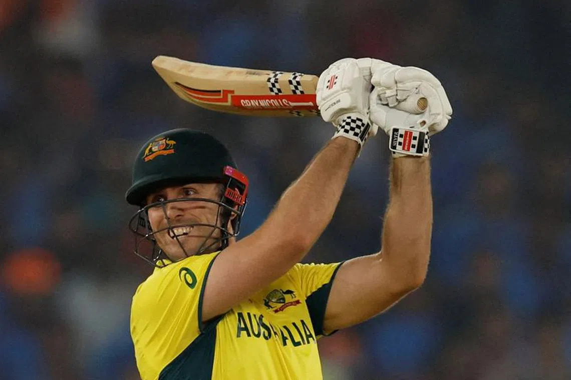 Cricket - ICC Cricket World Cup 2023 - Final - India v Australia - Narendra Modi Stadium, Ahmedabad, India - November 19, 2023  Australia's Mitchell Marsh in action REUTERS/Adnan Abidi/File photo
