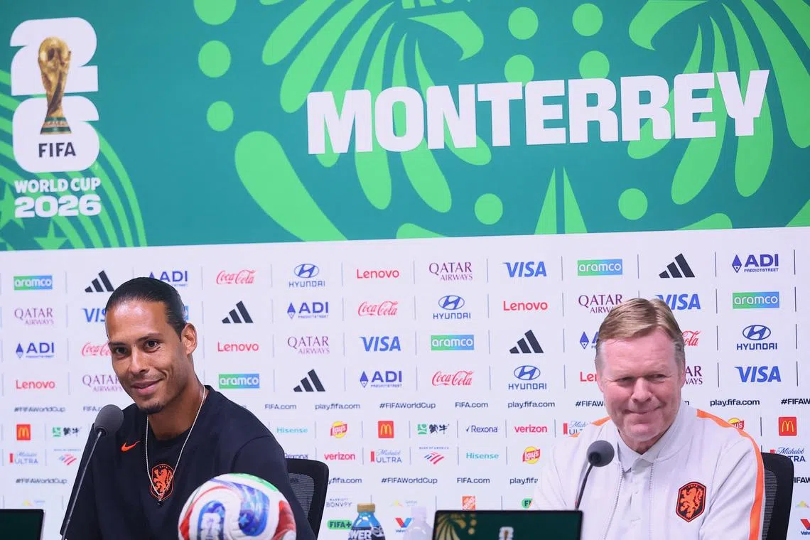 Netherlands coach Ronald Koeman (right) and and captain Virgil van Dijk are confident yet wary ahead of their last-32 clash with Morocco.