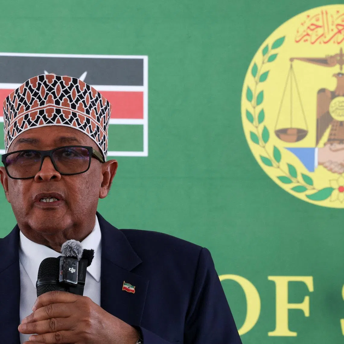 Somaliland President Abdirahman Mohamed Abdullahi speaks during the unveiling of the Somaliland Mission premises in Nairobi, Kenya May 29, 2025. REUTERS/Monicah Mwangi