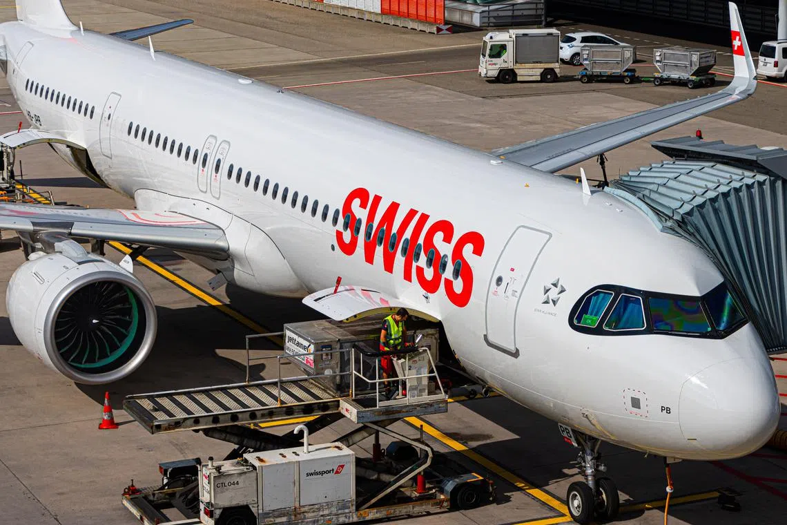 The plane had taken off from Zurich with 111 passengers but no baggage onboard.