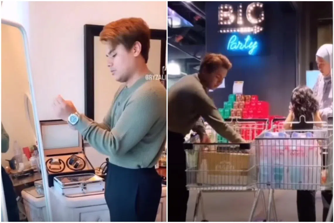 The video shows Mr Ryzal Ibrahim's portrayal of the daily life of a less-fortunate person who spends excessively.