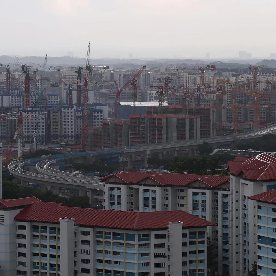 ST20250620_202597400338/pixgenerics/Brian Teo/Generic of Tengah estate on June 20, 2025. Can be used for stories on Tengah, HDB, BTO,Singapore Land Authority (SLA), land development, housing prices, inflation, housing market, property prices, property cooling measures. ST PHOTO: BRIAN TEO
