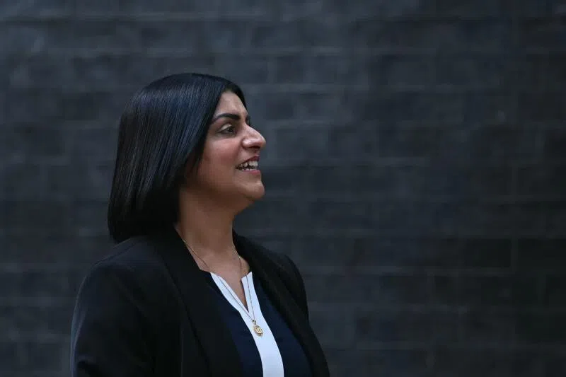 Britain's Interior Minister Shabana Mahmood leaving 10 Downing Street, in central London, after a Cabinet meeting on Sept 9, 2025.