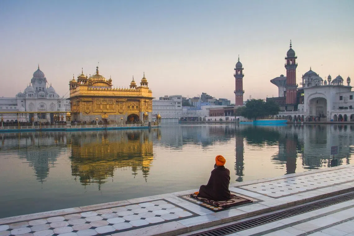 The Sri Harmandir Sahib, commonly known as the Golden Temple, in Amritsar, India