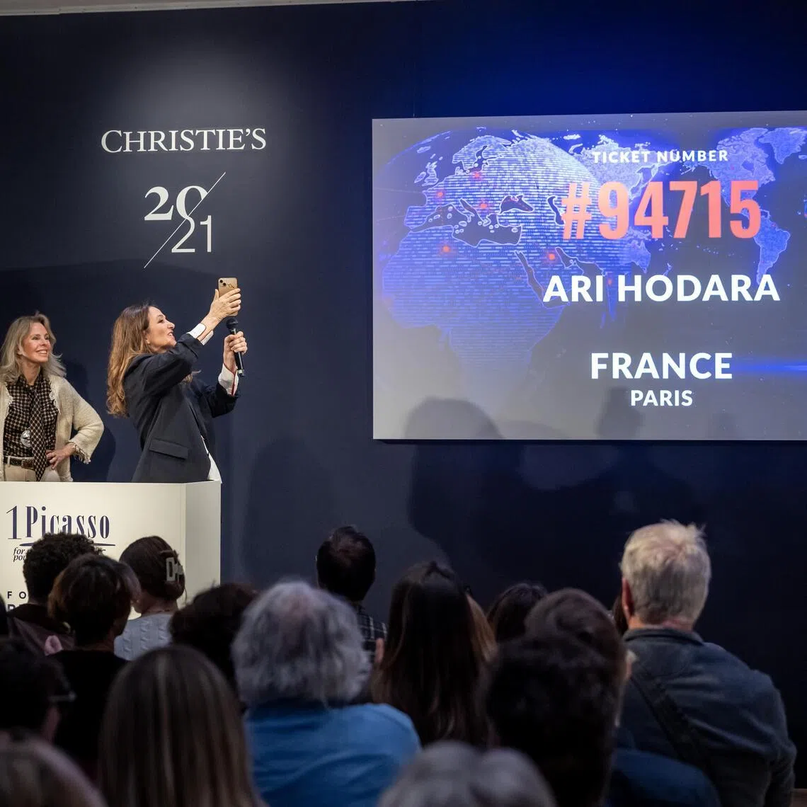 Mr Ari Hodara's ticket was picked at a ceremony in Paris that was livestreamed from auction house Christie’s.