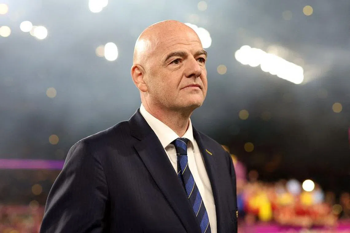 FILE PHOTO: Soccer Football - FIFA Women's World Cup Australia and New Zealand 2023 - Final - Spain v England - Stadium Australia, Sydney, Australia - August 20, 2023 FIFA president Gianni Infantino is seen after Spain won the World Cup final REUTERS/Asanka Brendon Ratnayake/File Photo