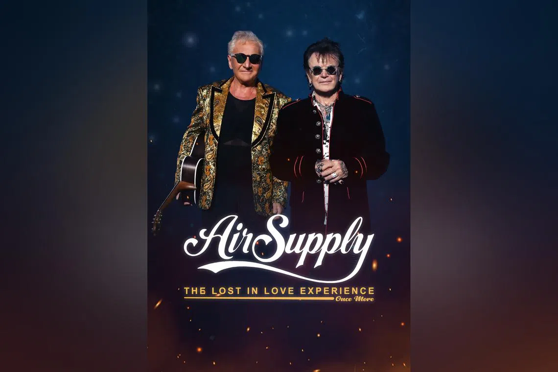 Soft rock duo Air Supply  comprises British singer, songwriter and guitarist Graham Russell and Australian singer Russell Hitchcock.