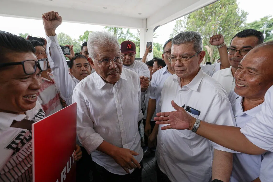 Ousted Bersatu deputy president Hamzah Zainuddin (second from left) said resetting is the first step towards “correction and improvement”.