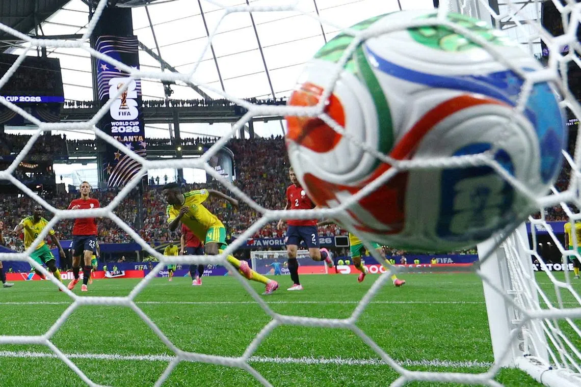 Soccer Football - FIFA World Cup 2026 - Group A - Czech Republic v South Africa - Atlanta Stadium, Atlanta, Georgia, U.S. - June 18, 2026 South Africa's Teboho Mokoena celebrates scoring their first goal IMAGN IMAGES via Reuters/Nathan Ray Seebeck