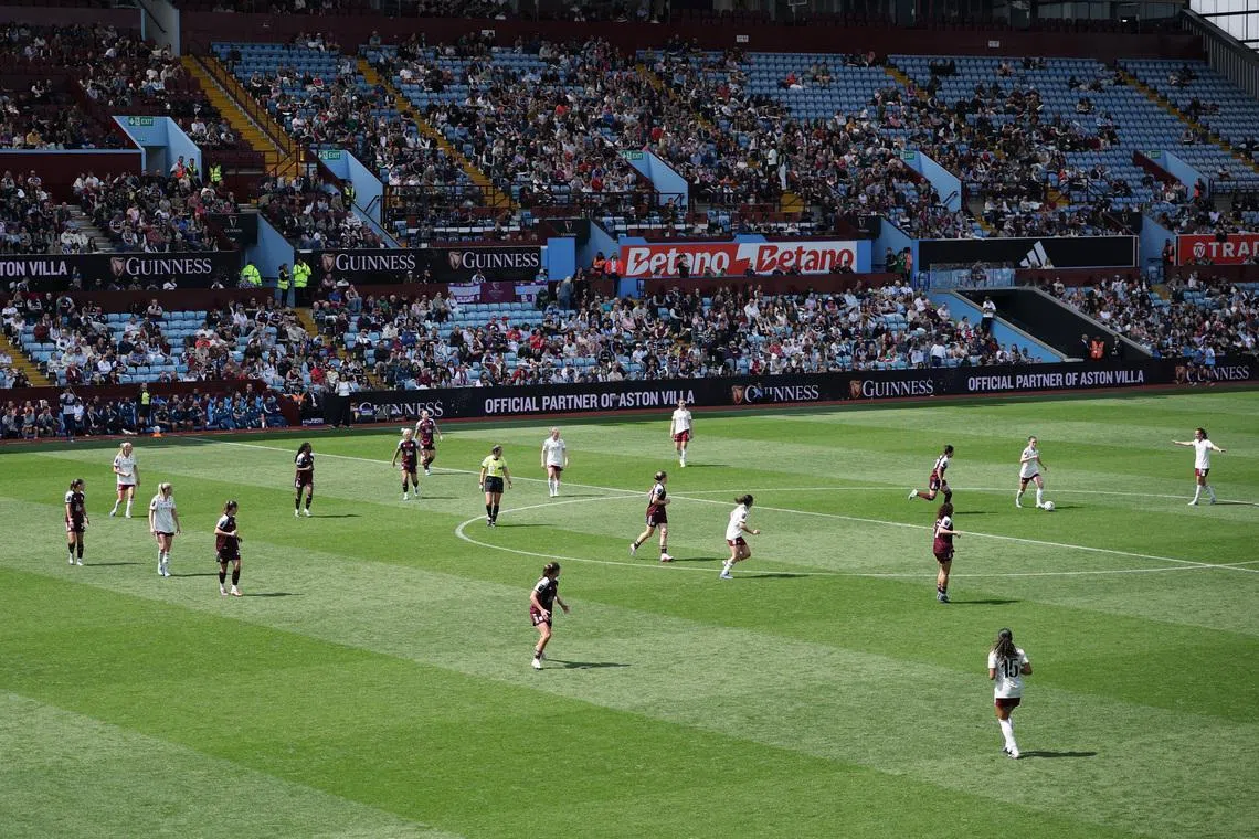 FILE PHOTO: Soccer Football - Women's Super League - Aston Villa v Arsenal - Villa Park, Birmingham, Britain - May 9, 2026 General view inside the stadium. Action Images via Reuters/Andrew Boyers/File Photo