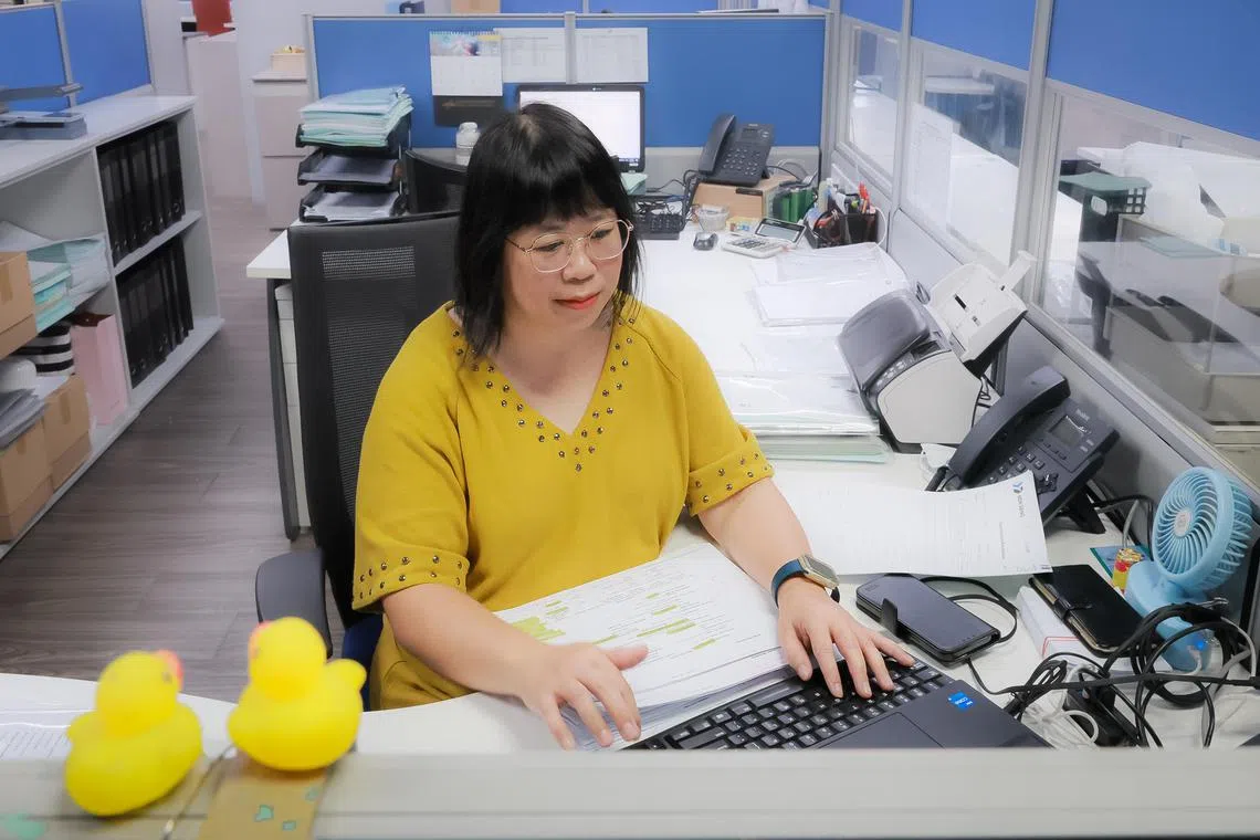 Administrative assistants, such as Ms Chan Nyet Lan of Bok Seng Logistics, can expect to earn at least $1,500.