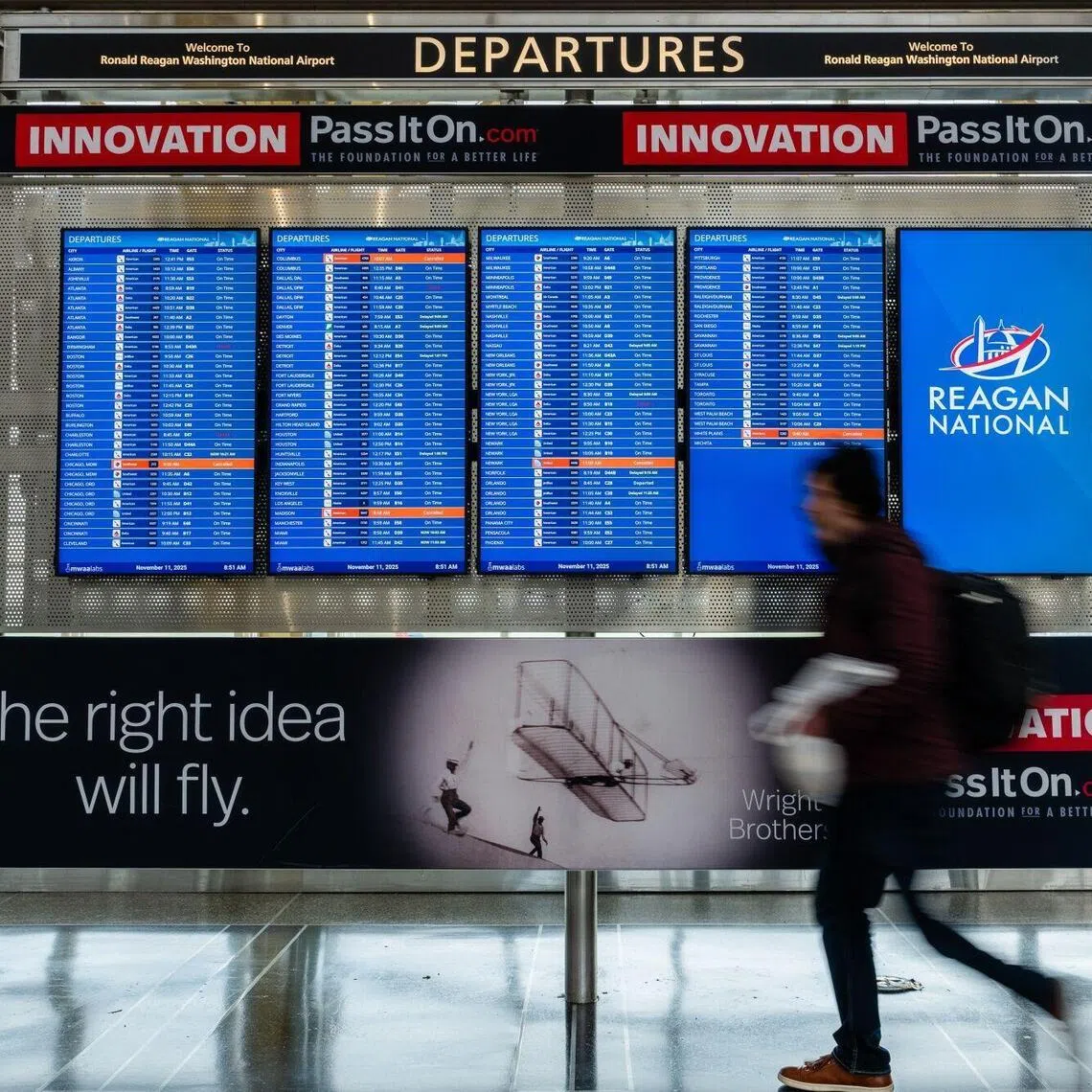 Flight reductions were set to hit 8 per cent on Nov 13 and 10 per cent on Nov 14.  