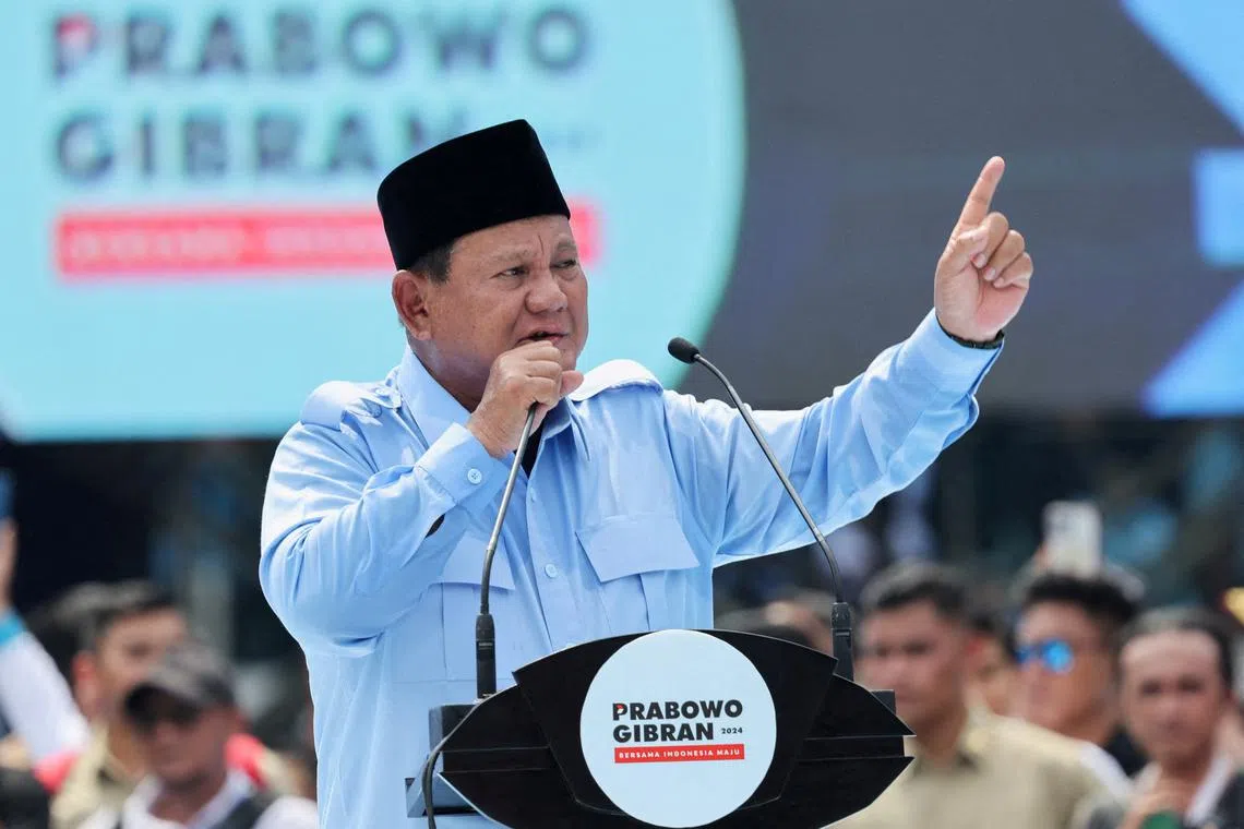 Mr Prabowo Subianto will inherit an economy with a GDP of US$1.4 trillion which, under Mr Joko Widodo,  grew on average at 5 per cent a year.