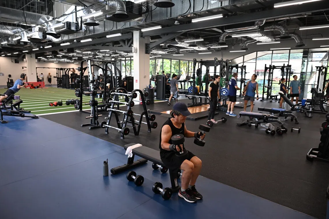 The new 1000 square meter gym at the newly renovated ActiveSG Queenstown Sport Centre on Aug 5.