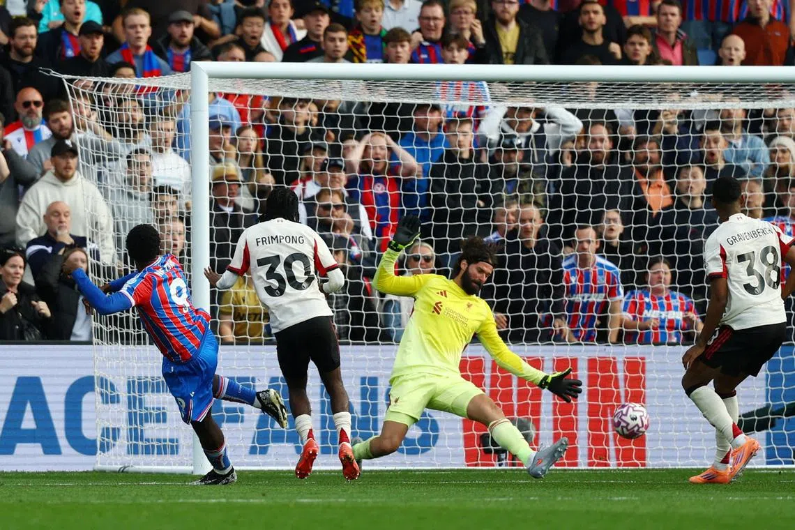 Soccer Football - Premier League - Crystal Palace v Liverpool - Selhurst Park, London, Britain - September 27, 2025 Crystal Palace's Eddie Nketiah scores their second goal Action Images via Reuters/Matthew Childs