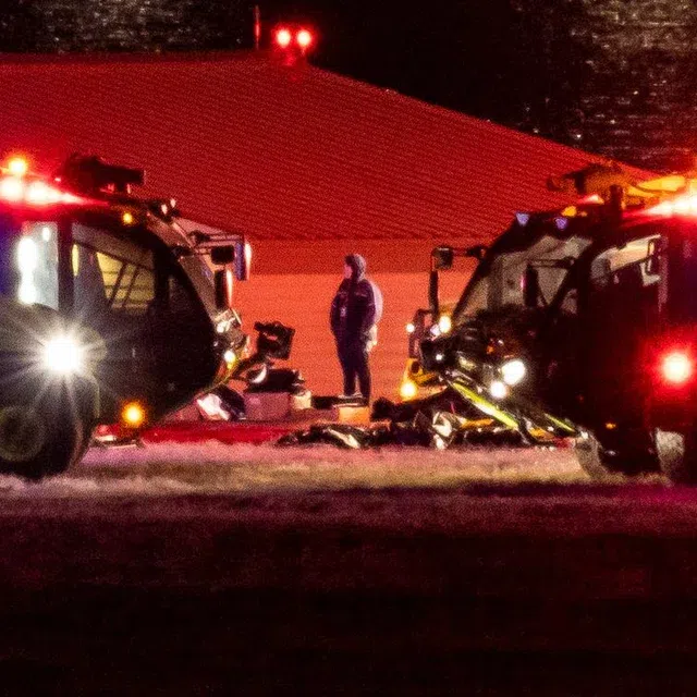 Emergency vehicles near Ronald Reagan National Airport in the US, after American Eagle flight 5342 collided with a Black Hawk helicopter on Jan 30.