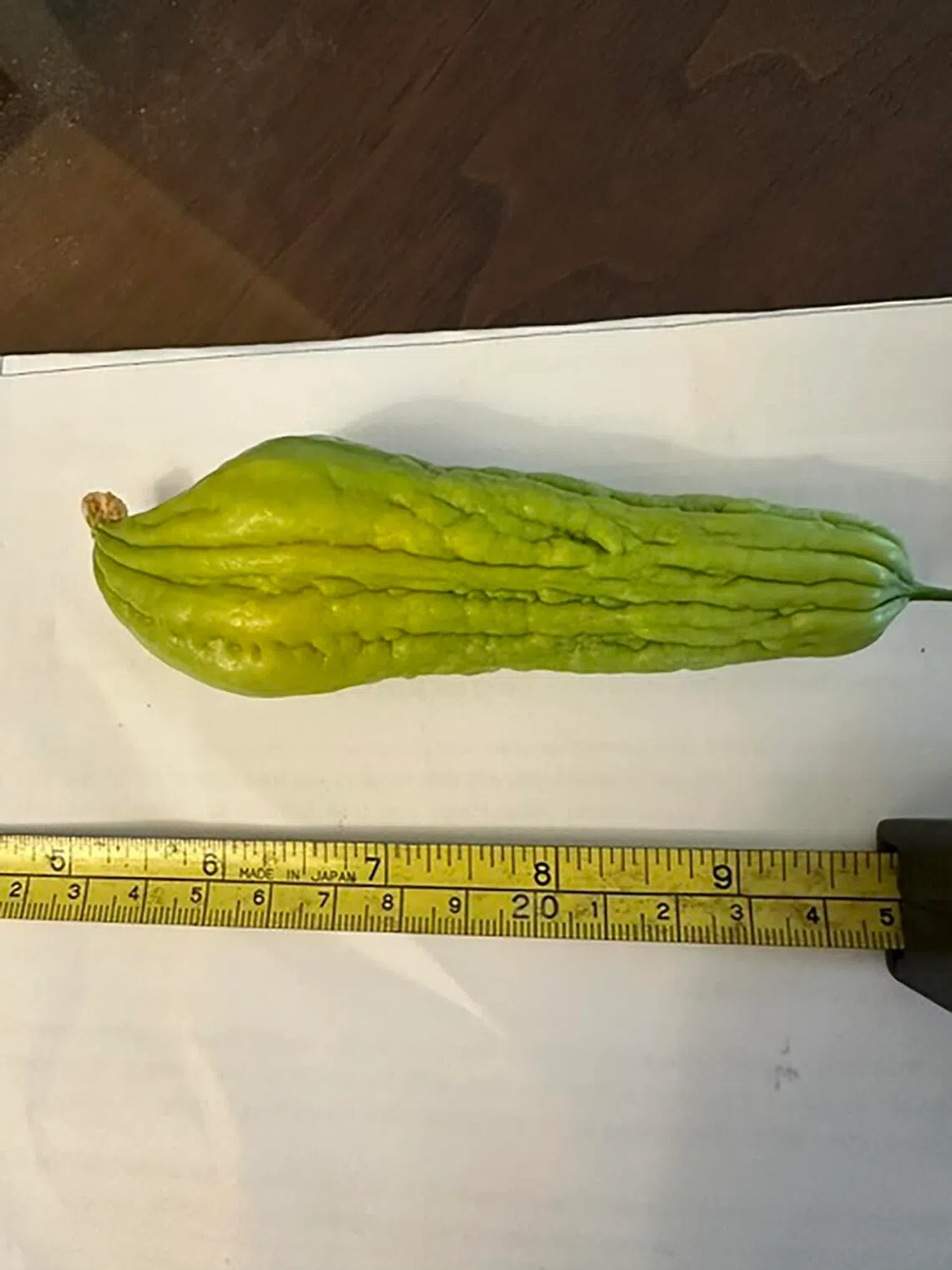Incomplete pollination may prevent bittergourd fruit from developing fully.