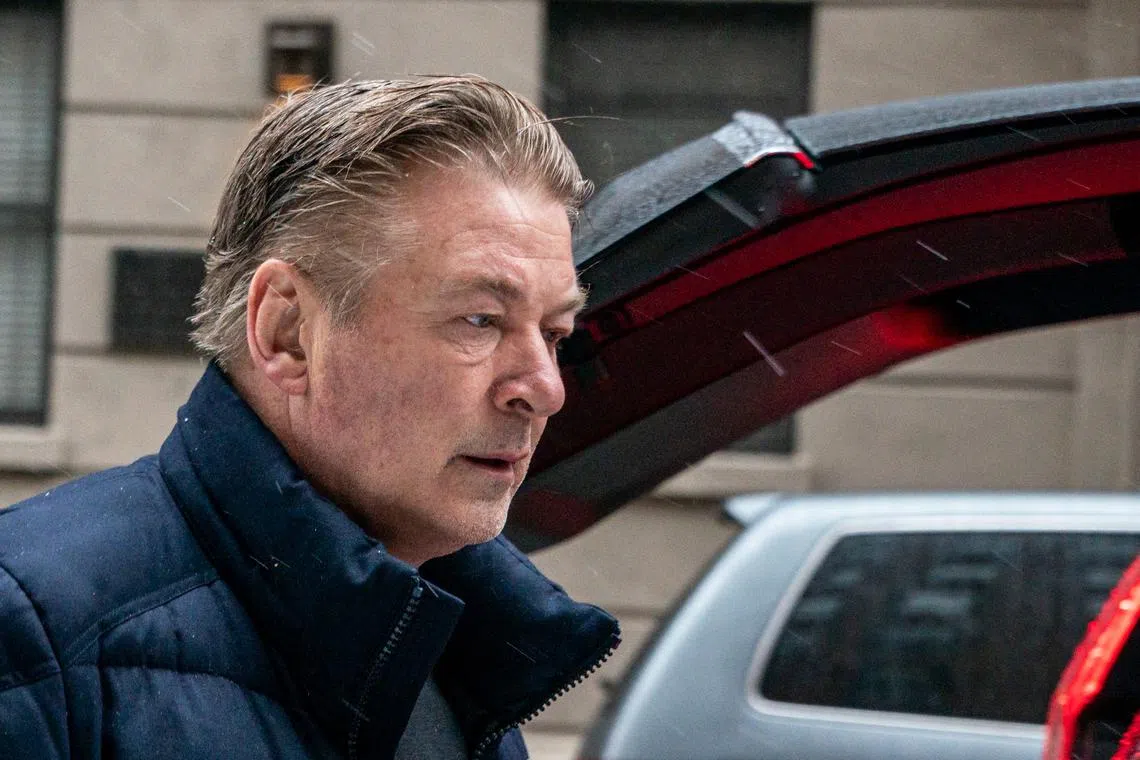 Actor Alec Baldwin departs his home, as he will be charged with involuntary manslaughter for the fatal shooting of cinematographer Halyna Hutchins on the set of the movie \"Rust,”  in New York, U.S., January 31, 2023. REUTERS/David 'Dee' Delgado/ File Photo