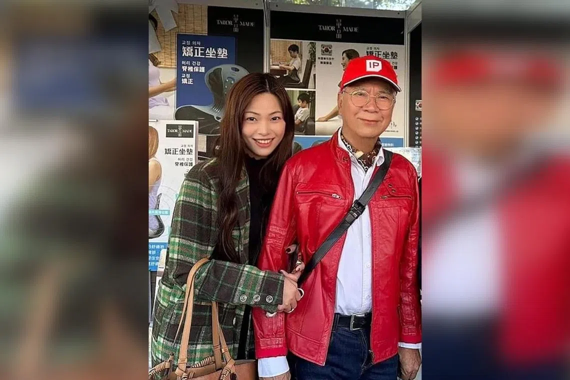 Hong Kong actor Lee Lung Kei (right) and Chris Wong, who is 36 years his junior, in happier times.