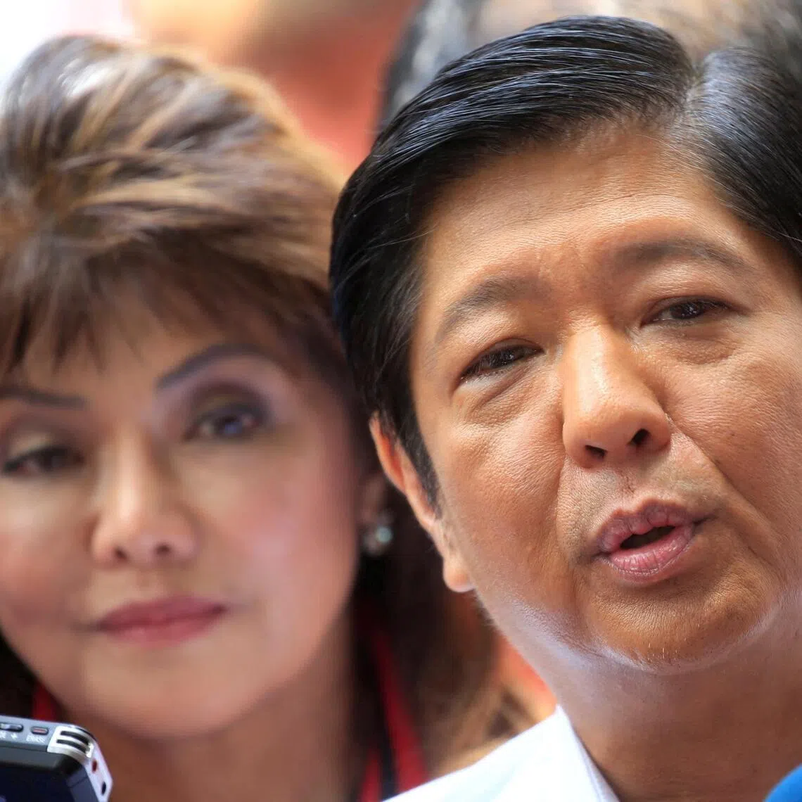 Ms Imee Marcos (left), a sitting senator, claimed that the president and the first lady used cocaine. 