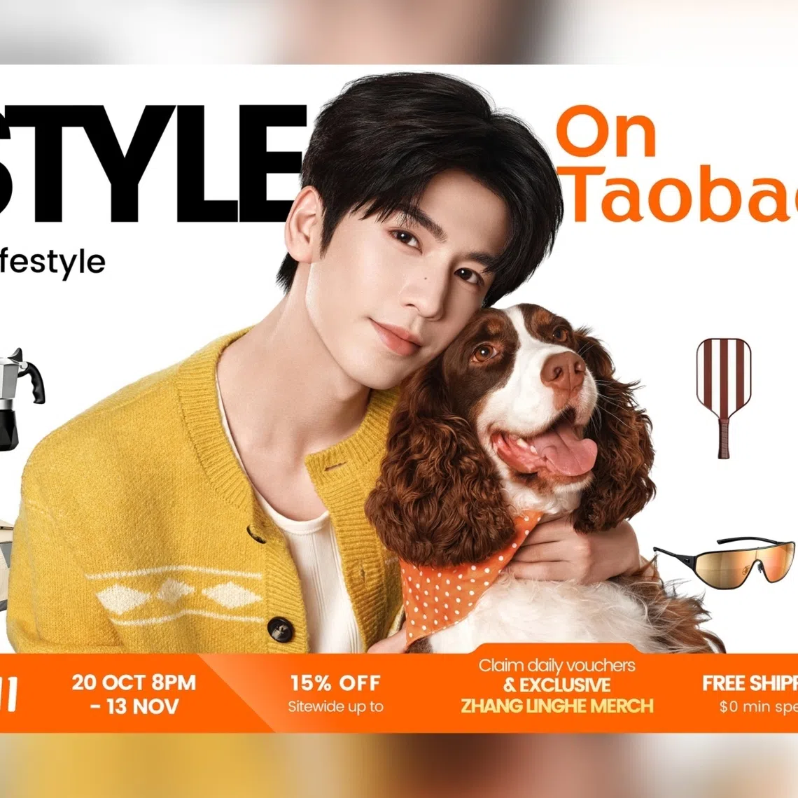 Taobao partners Chinese actor Zhang Linghe for promotion of yearly 11.11 sale.