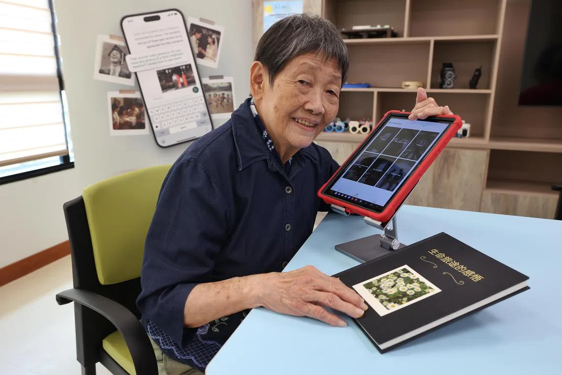 Madam Lian Swee Wah, 85, published her second book thanks to a pilot programme at St Luke’s ElderCare Active Ageing Centre (Care) @ Northshore that makes use of AI.