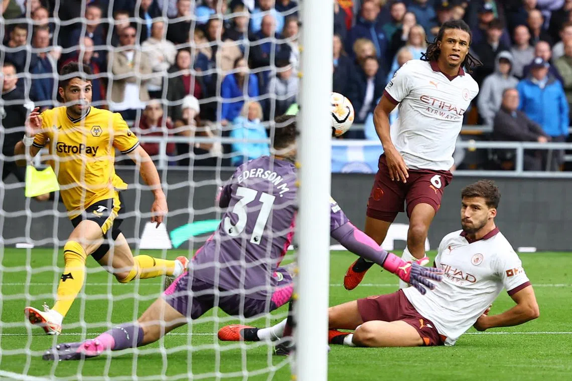 An own goal by Ruben Dias put Wolves 1-0 up in the 13th minute.